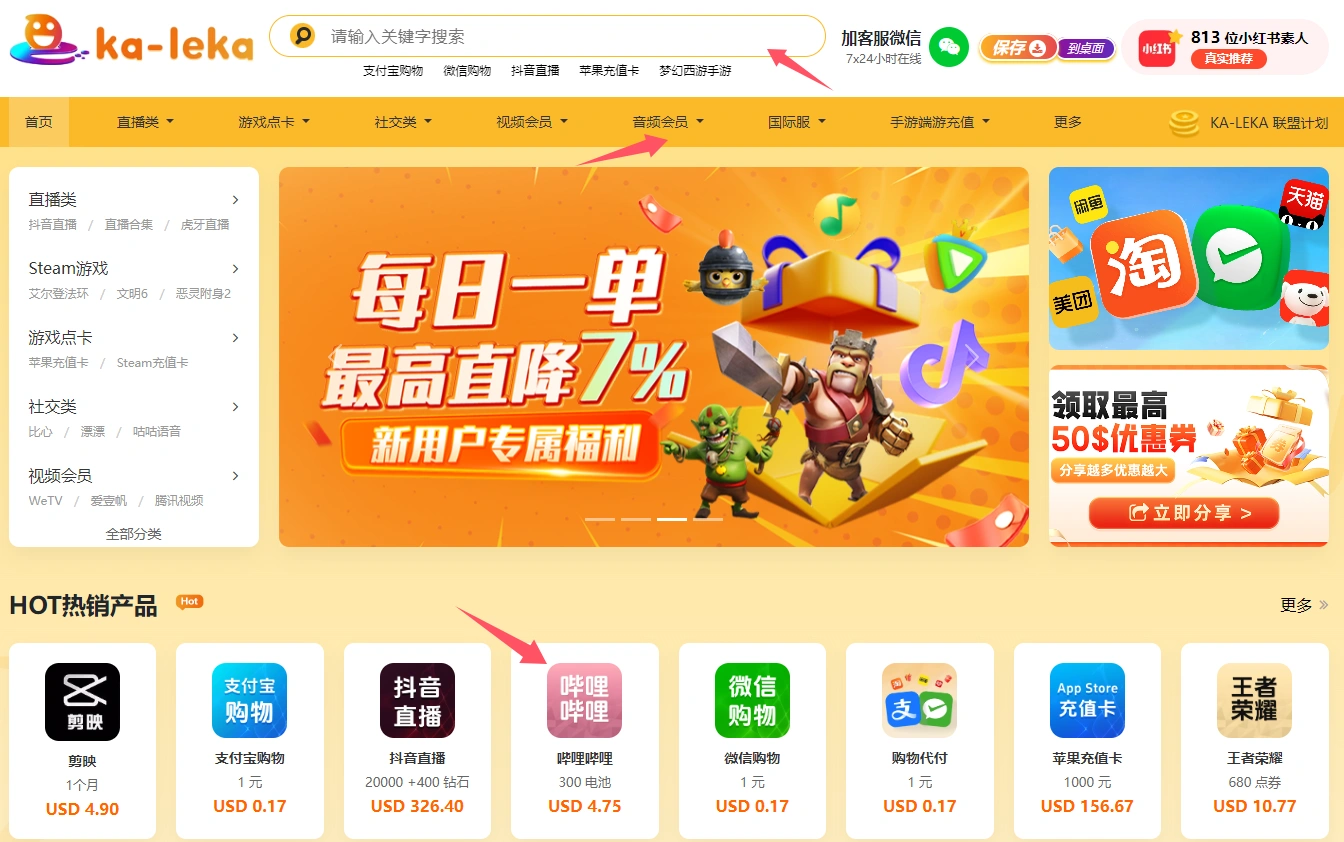 海外充值B站大会员